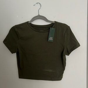 New army green crop top from target, size medium.